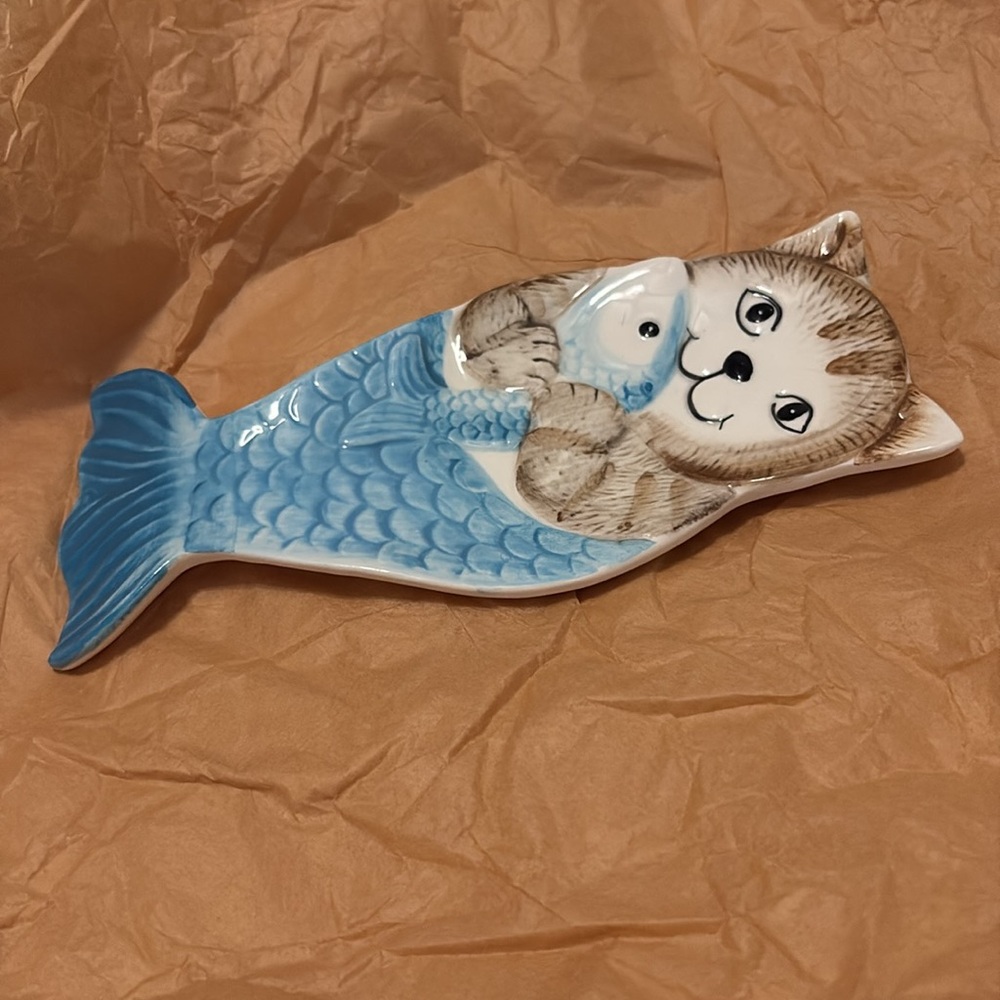 Mermaid Cat Spoon Rest from Cracker Barrel - Picture 3 of 3